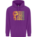 Juneteenth Black Lives Matter Freedom Mens 80% Cotton Hoodie Purple