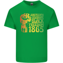 Juneteenth Black Lives Matter Freedom Mens Cotton T-Shirt Tee Top Irish Green