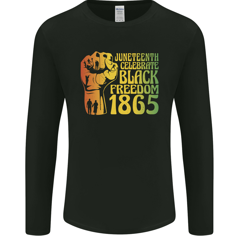 Juneteenth Black Lives Matter Freedom Mens Long Sleeve T-Shirt Black
