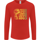 Juneteenth Black Lives Matter Freedom Mens Long Sleeve T-Shirt Red