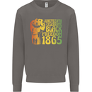 Juneteenth Black Lives Matter Freedom Mens Sweatshirt Jumper Charcoal
