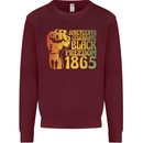 Juneteenth Black Lives Matter Freedom Mens Sweatshirt Jumper Maroon