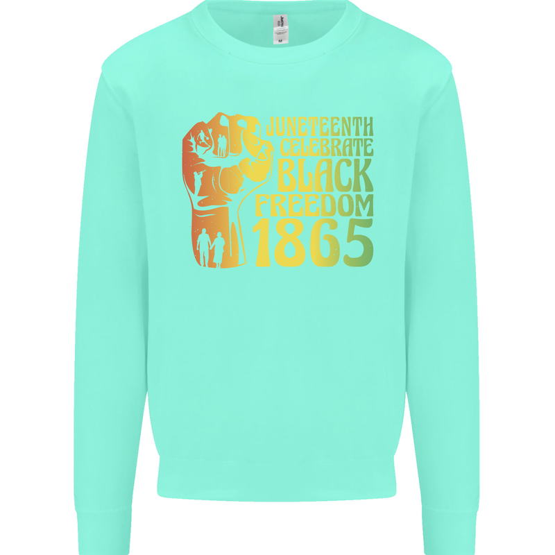 Juneteenth Black Lives Matter Freedom Mens Sweatshirt Jumper Peppermint