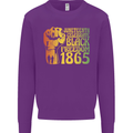 Juneteenth Black Lives Matter Freedom Mens Sweatshirt Jumper Purple