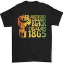 Juneteenth Black Lives Matter Freedom Mens T-Shirt Cotton Gildan Black