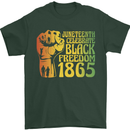Juneteenth Black Lives Matter Freedom Mens T-Shirt Cotton Gildan Forest Green