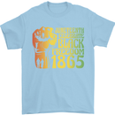 Juneteenth Black Lives Matter Freedom Mens T-Shirt Cotton Gildan Light Blue