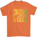 Juneteenth Black Lives Matter Freedom Mens T-Shirt Cotton Gildan Orange