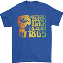 Juneteenth Black Lives Matter Freedom Mens T-Shirt Cotton Gildan Royal Blue