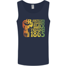 Juneteenth Black Lives Matter Freedom Mens Vest Tank Top Navy Blue