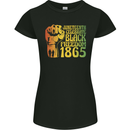 Juneteenth Black Lives Matter Freedom Womens Petite Cut T-Shirt Black
