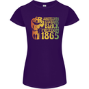 Juneteenth Black Lives Matter Freedom Womens Petite Cut T-Shirt Purple