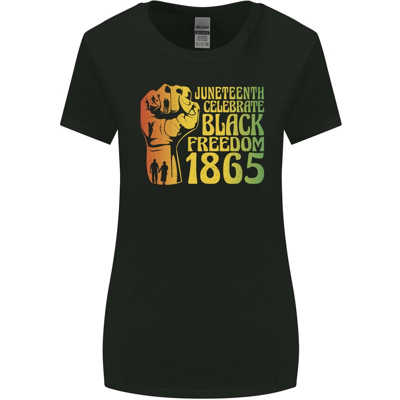 Juneteenth Black Lives Matter Freedom Womens Wider Cut T-Shirt Black