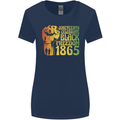 Juneteenth Black Lives Matter Freedom Womens Wider Cut T-Shirt Navy Blue