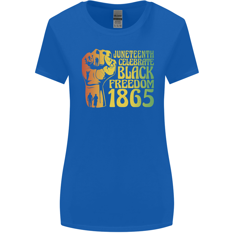 Juneteenth Black Lives Matter Freedom Womens Wider Cut T-Shirt Royal Blue