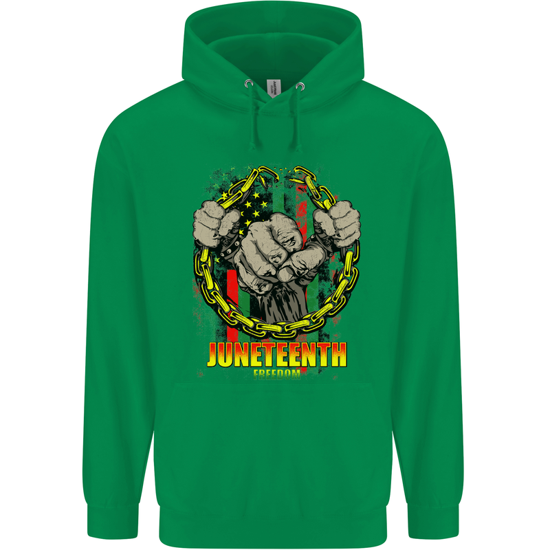 Juneteenth Black Lives Matter History Childrens Kids Hoodie Irish Green