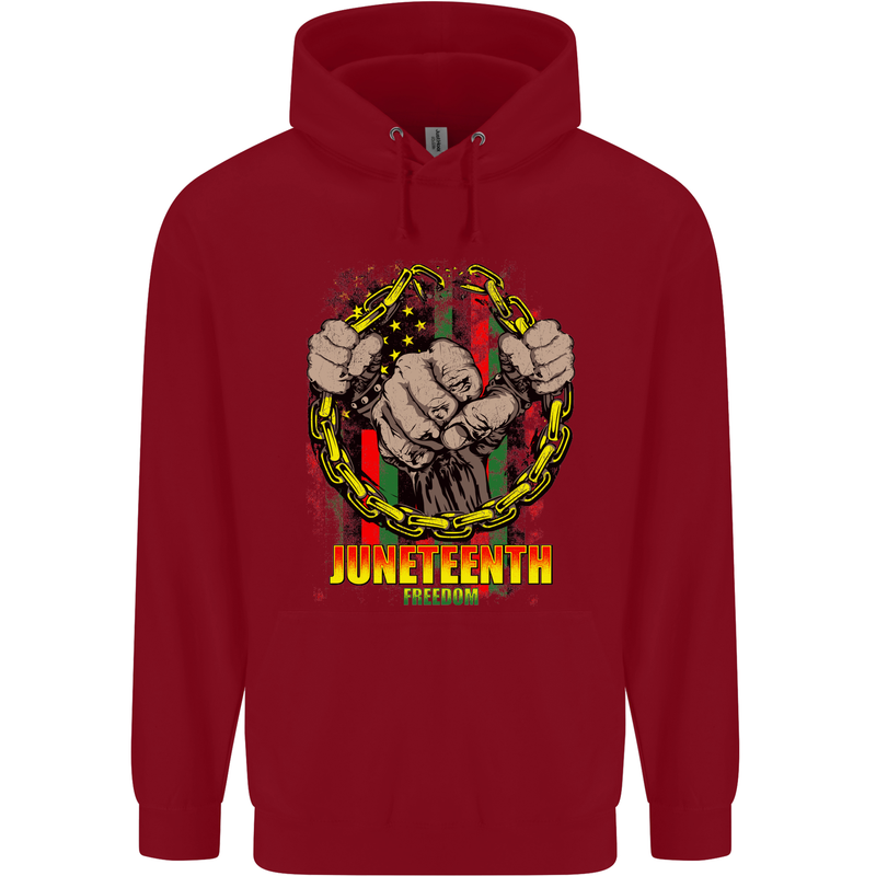Juneteenth Black Lives Matter History Childrens Kids Hoodie Red