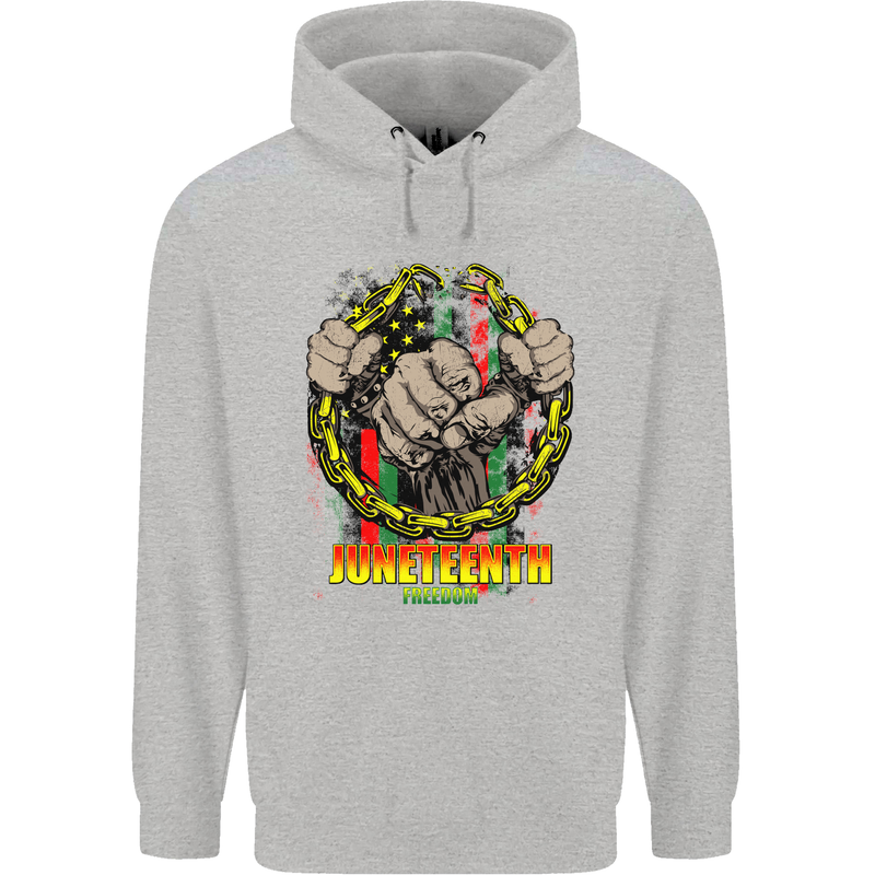Juneteenth Black Lives Matter History Childrens Kids Hoodie Sports Grey