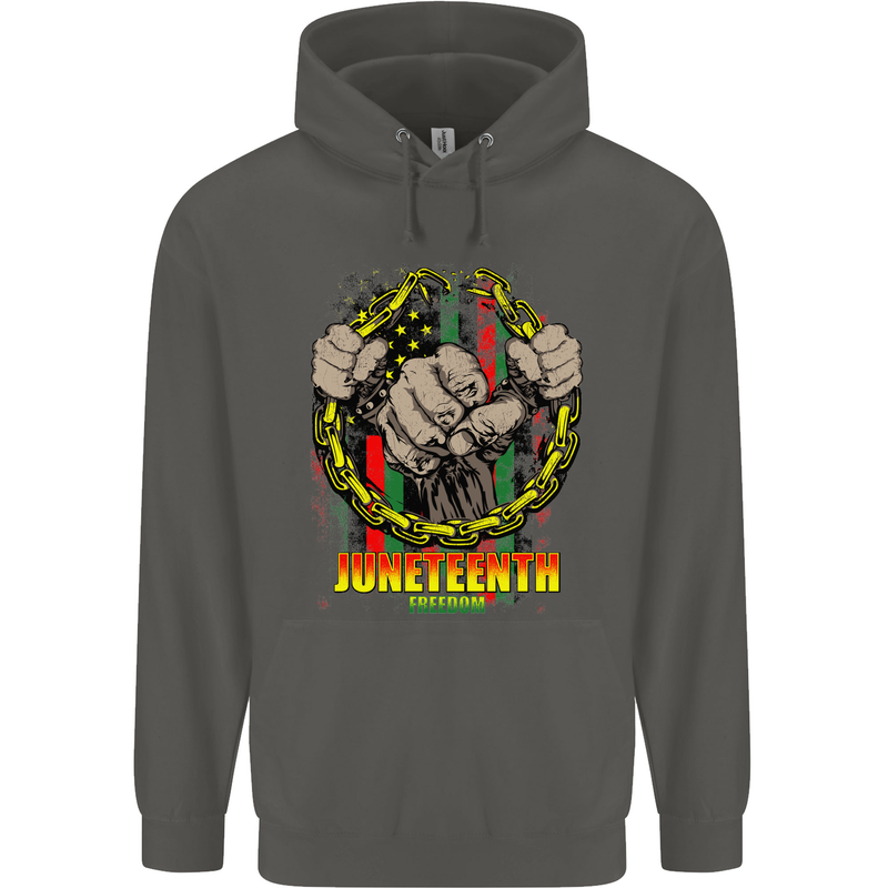 Juneteenth Black Lives Matter History Childrens Kids Hoodie Storm Grey