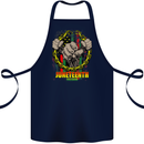 Juneteenth Black Lives Matter History Cotton Apron 100% Organic Navy Blue
