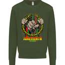 Juneteenth Black Lives Matter History Kids Sweatshirt Jumper Forest Green