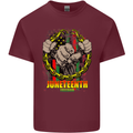 Juneteenth Black Lives Matter History Mens Cotton T-Shirt Tee Top Maroon