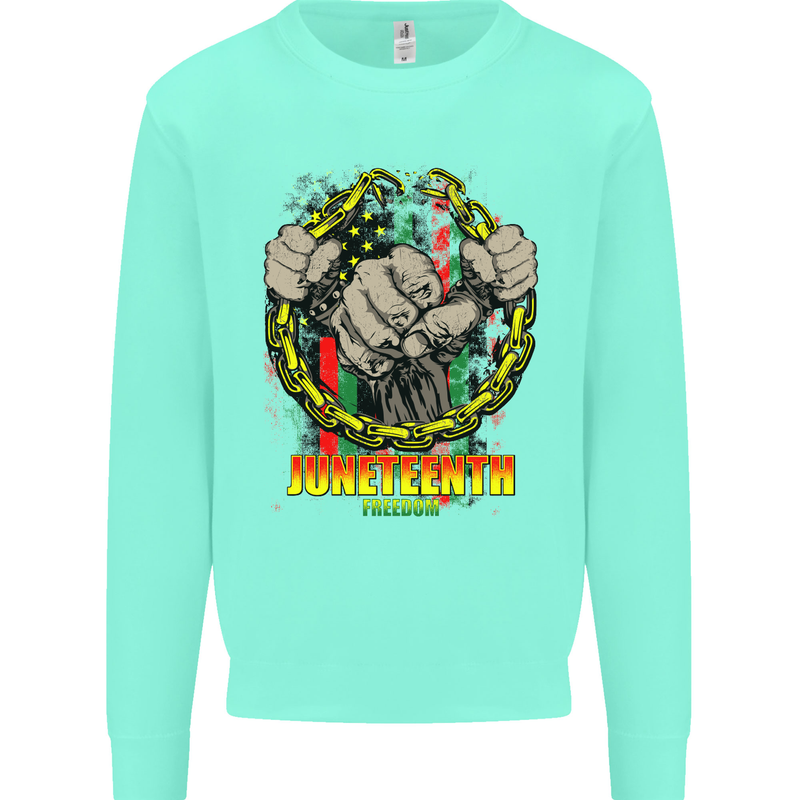 Juneteenth Black Lives Matter History Mens Sweatshirt Jumper Peppermint