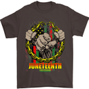 Juneteenth Black Lives Matter History Mens T-Shirt Cotton Gildan Dark Chocolate