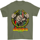 Juneteenth Black Lives Matter History Mens T-Shirt Cotton Gildan Military Green
