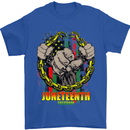 Juneteenth Black Lives Matter History Mens T-Shirt Cotton Gildan Royal Blue
