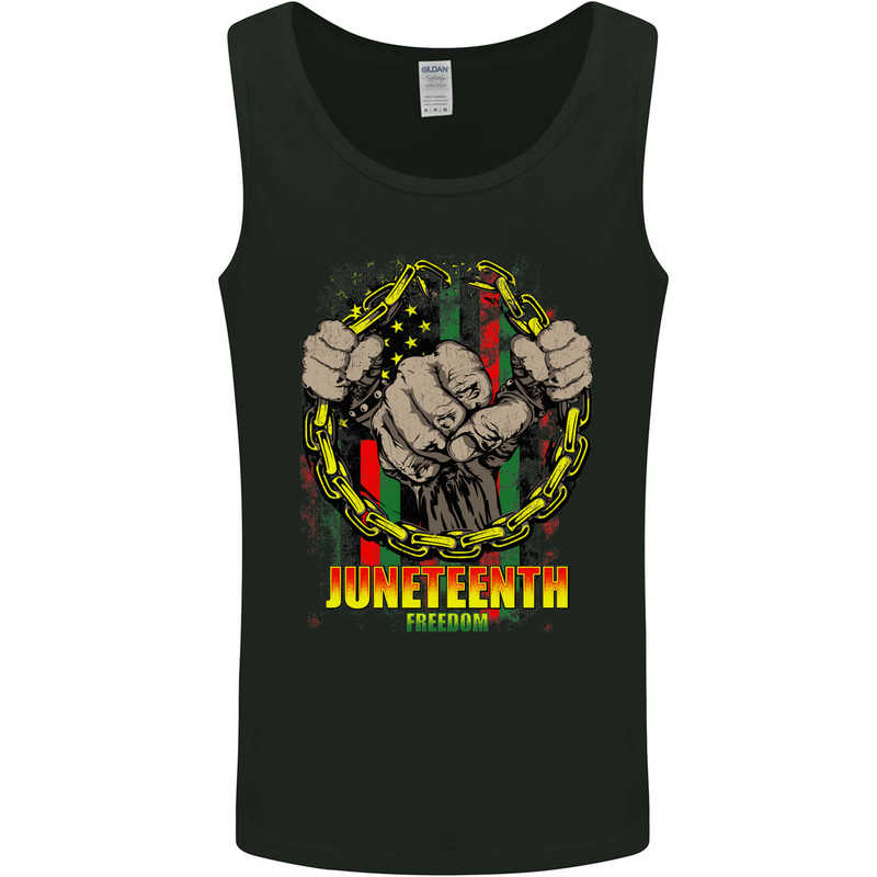 Juneteenth Black Lives Matter History Mens Vest Tank Top Black