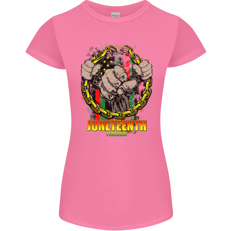 Juneteenth Black Lives Matter History Womens Petite Cut T-Shirt Azalea