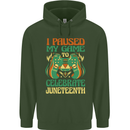 Juneteenth Gamer Gaming Video Games Childrens Kids Hoodie Forest Green