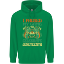 Juneteenth Gamer Gaming Video Games Childrens Kids Hoodie Irish Green
