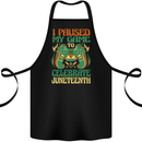 Juneteenth Gamer Gaming Video Games Cotton Apron 100% Organic Black