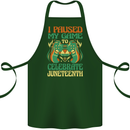 Juneteenth Gamer Gaming Video Games Cotton Apron 100% Organic Forest Green