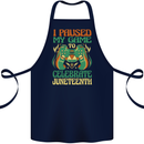Juneteenth Gamer Gaming Video Games Cotton Apron 100% Organic Navy Blue