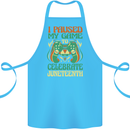 Juneteenth Gamer Gaming Video Games Cotton Apron 100% Organic Turquoise