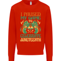 Juneteenth Gamer Gaming Video Games Kids Sweatshirt Jumper Bright Red