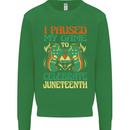 Juneteenth Gamer Gaming Video Games Kids Sweatshirt Jumper Irish Green