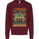 Juneteenth Gamer Gaming Video Games Kids Sweatshirt Jumper Maroon