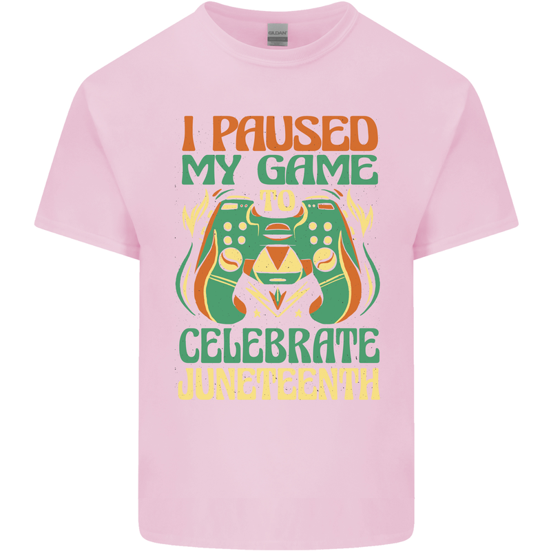 Juneteenth Gamer Gaming Video Games Kids T-Shirt Childrens Light Pink