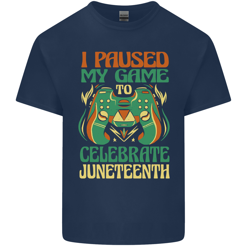 Juneteenth Gamer Gaming Video Games Kids T-Shirt Childrens Navy Blue