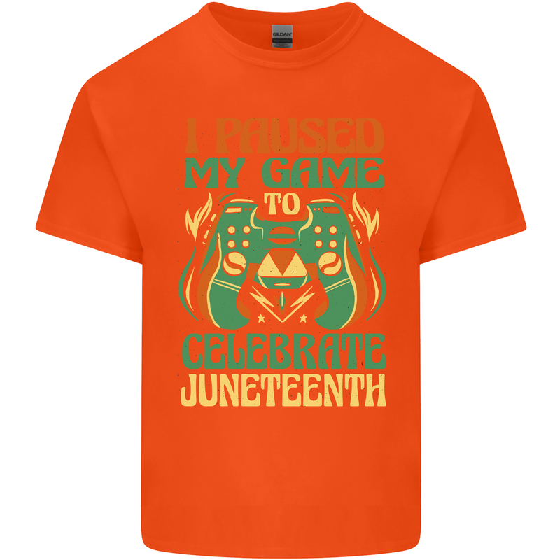 Juneteenth Gamer Gaming Video Games Kids T-Shirt Childrens Orange