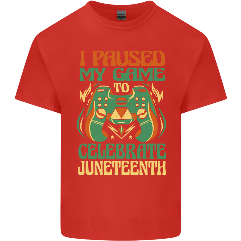 Juneteenth Gamer Gaming Video Games Kids T-Shirt Childrens Red