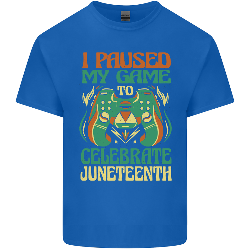 Juneteenth Gamer Gaming Video Games Kids T-Shirt Childrens Royal Blue