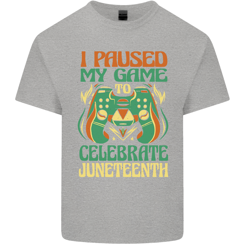 Juneteenth Gamer Gaming Video Games Kids T-Shirt Childrens Sports Grey