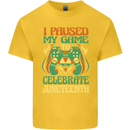 Juneteenth Gamer Gaming Video Games Kids T-Shirt Childrens Yellow