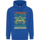 Juneteenth Gamer Gaming Video Games Mens 80% Cotton Hoodie Royal Blue