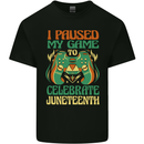Juneteenth Gamer Gaming Video Games Mens Cotton T-Shirt Tee Top Black